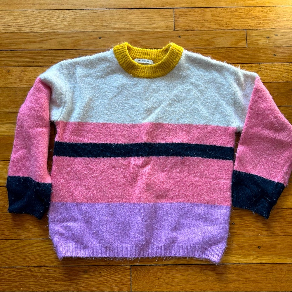 Zara Girls size 8 Fancy Collection color block pullover sweater